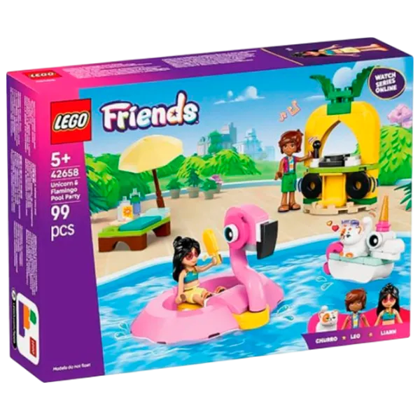 Constructor LEGO Unicorn & Flamingo Pool Party Clasic/ Pink photo 1