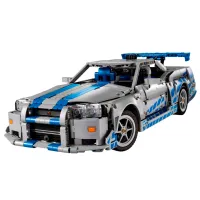 Constructor LEGO 2 Fast 2 Furious Nissan Skyline Gt-R Mașină/ Gray photo 2