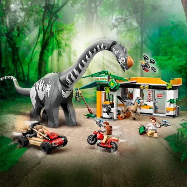 Constructor LEGO Raptor & Titanosaurus Tracking Mission Clasic/ Gray photo 4