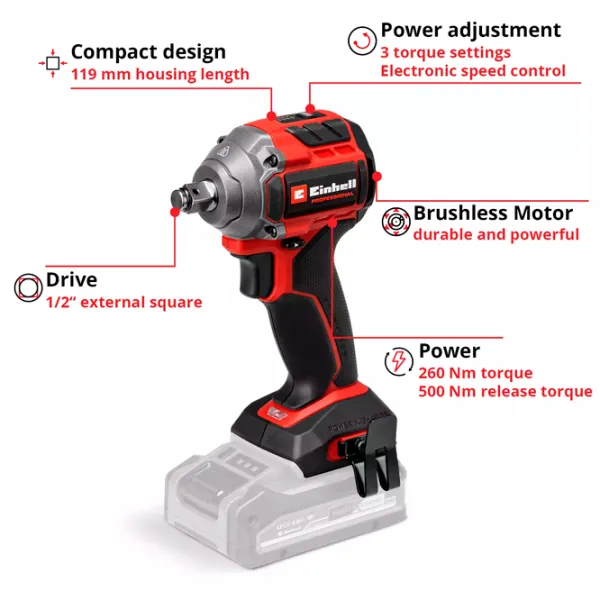 Mașina de înșurubat Einhell TP-CI 18/260 2700 rot/min photo 3