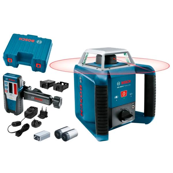 Nivelă lazer Bosch GRL 400 H + LR 1 Rotativ / Acumulator photo 6