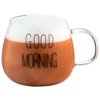 Set de cești Ardesto Good Morning 430 ml / Sticlă borosilicată / Transparent photo 3