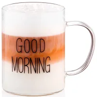 Set de cești Ardesto Good Morning 420 ml / Sticlă borosilicată / Transparent photo 4