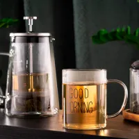 Set de cești Ardesto Good Morning 420 ml / Sticlă borosilicată / Transparent photo 5