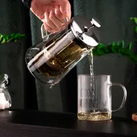 Set de cești Ardesto Good Morning 420 ml / Sticlă borosilicată / Transparent photo 7