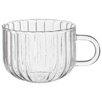 Set de cești Ardesto Iceberg 400 ml / Sticlă borosilicată / Transparent photo 3