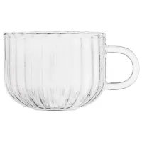 Set de cești Ardesto Iceberg 400 ml / Sticlă borosilicată / Transparent photo 5