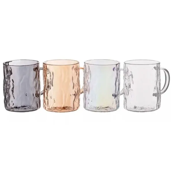 Set de cești Ardesto Shine mix 260 ml / Sticlă borosilicată / Multicolor photo 1