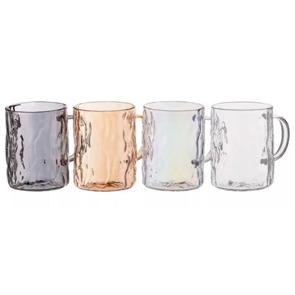 Set de cești Ardesto Shine mix 260 ml / Sticlă borosilicată / Multicolor photo 1