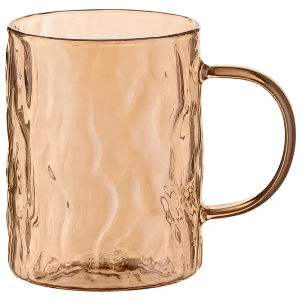 Set de cești Ardesto Shine 260 ml / Sticlă borosilicată / Auriu photo 3