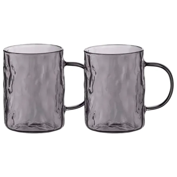 Set de cești Ardesto Shine 260 ml / Sticlă borosilicată / Gray photo 1