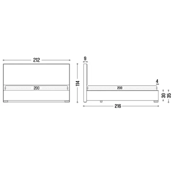 Кровать My-Style my-Alia Deco 200 x 200 см / Фанера / Светло Серый photo 3