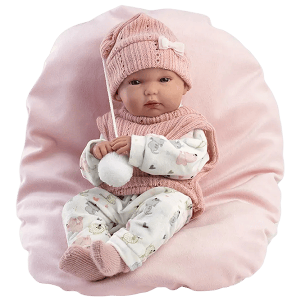 Păpușă Llorens Bimba RN Estampado Gatitos Con Cojin 63504 bebeluș / 3+ photo 1