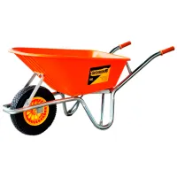 Тачка Классическая Euromaster WB6415PU  100л / Оранжевый