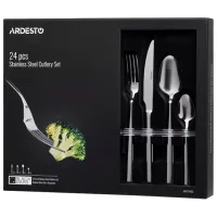 Set tacâmuri Ardesto AR0724BES Oțel inoxidabil / 24