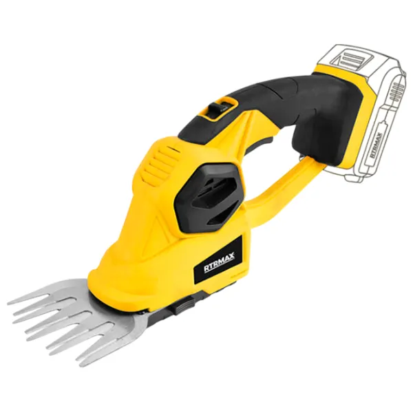 Mașină de tuns gard viu RTRMAX RTX1893B Cu acumulator / Yellow photo 1 Mașină de tuns gard viu RTRMAX RTX1893B Cu acumulator / Yellow photo 1