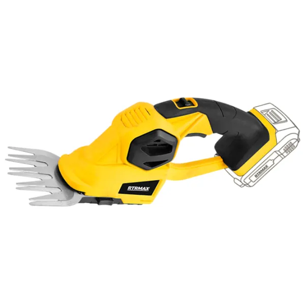 Mașină de tuns gard viu RTRMAX RTX1893B Cu acumulator / Yellow photo 3 Mașină de tuns gard viu RTRMAX RTX1893B Cu acumulator / Yellow photo 3
