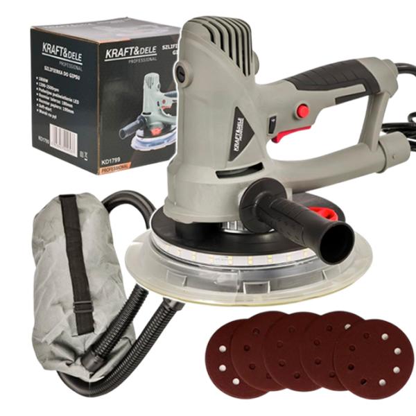 Șlefuitor Kraft&Dele KD1799 Pentru pereți / 1800 W / Gray photo 2 Șlefuitor Kraft&Dele KD1799 Pentru pereți / 1800 W / Gray photo 2