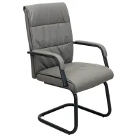 Scaun de birou DecoPrim F-81L ECO Piele/ Gray Black