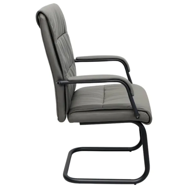 Scaun de birou DecoPrim F-81L ECO Piele/ Gray Black photo 3