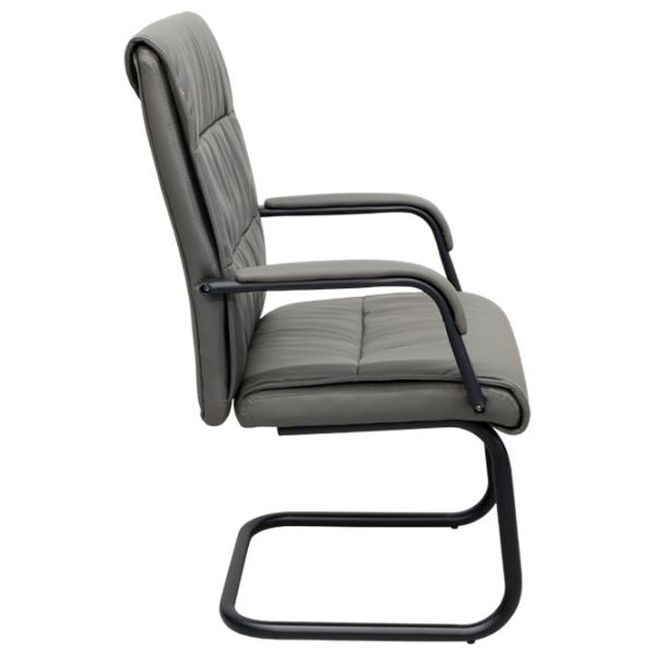 Scaun de birou DecoPrim F-81L ECO Piele/ Gray Black photo 3