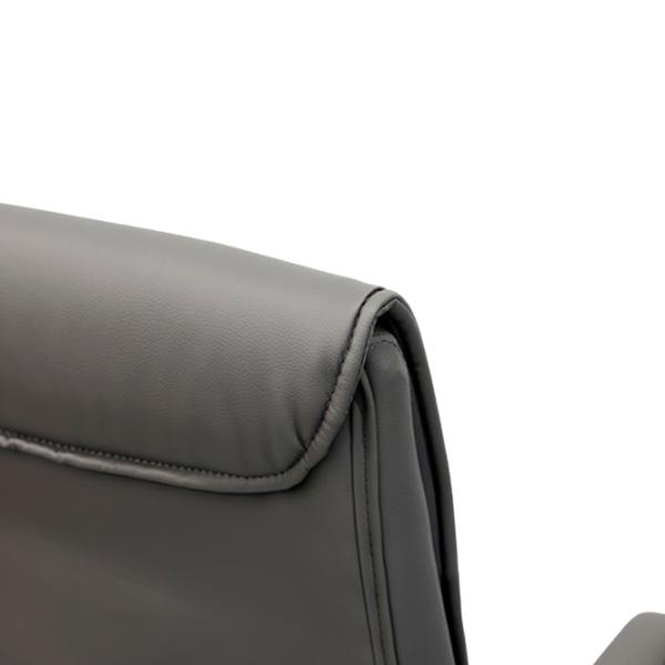 Scaun de birou DecoPrim F-81L ECO Piele/ Gray Black photo 6