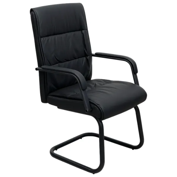 Офисный стул DecoPrim F-81L ЭКО Кожа/ Черный  photo 1