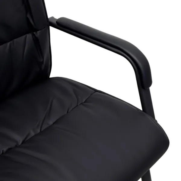 Офисный стул DecoPrim F-81L ЭКО Кожа/ Черный  photo 6