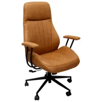 Fotoliu de birou DecoPrim Rasmus Placaj / Brown Black