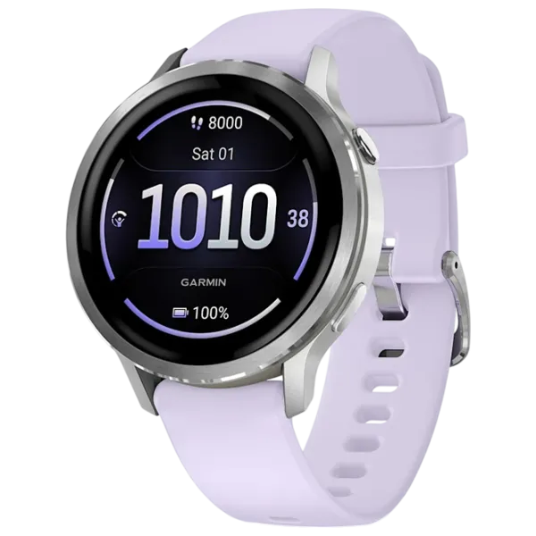 Ceas inteligent Garmin Venu 4  1.2" / 41 mm / Silver - Periwinkle / 010-03013-01 photo 1 Ceas inteligent Garmin Venu 4  1.2" / 41 mm / Silver - Periwinkle / 010-03013-01 photo 1