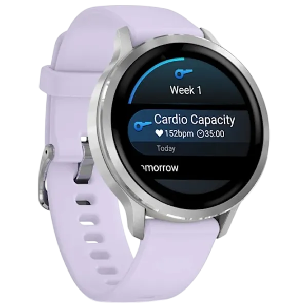 Ceas inteligent Garmin Venu 4  1.2" / 41 mm / Silver - Periwinkle / 010-03013-01 photo 3 Ceas inteligent Garmin Venu 4  1.2" / 41 mm / Silver - Periwinkle / 010-03013-01 photo 3