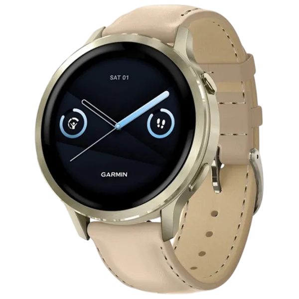 Ceas inteligent Garmin Venu 4  1.2" / 41 mm / Gold - Light Sand / 010-03013-01 photo 1 Ceas inteligent Garmin Venu 4  1.2" / 41 mm / Gold - Light Sand / 010-03013-01 photo 1