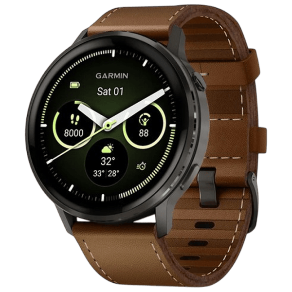 Умные часы Garmin Venu 4  1.4" / 45 мм / Черный - Коричневый / 010-03014-03 photo 1 Умные часы Garmin Venu 4  1.4" / 45 мм / Черный - Коричневый / 010-03014-03 photo 1
