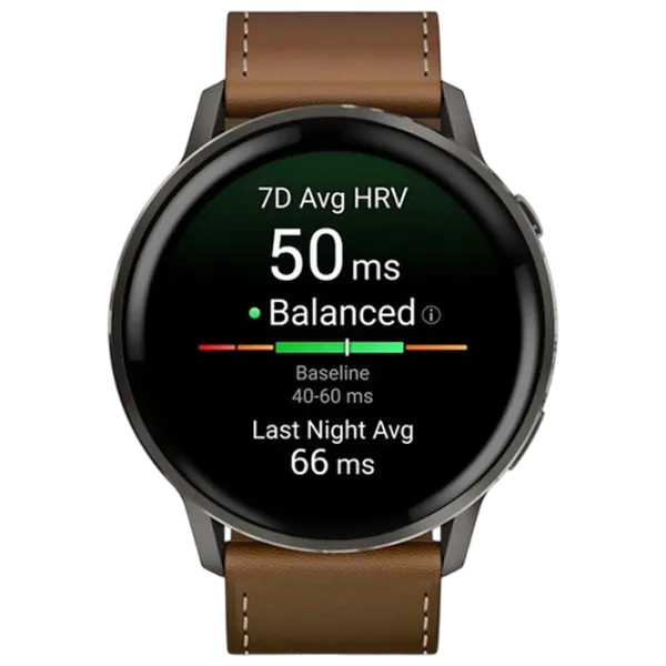 Умные часы Garmin Venu 4  1.4" / 45 мм / Черный - Коричневый / 010-03014-03 photo 2 Умные часы Garmin Venu 4  1.4" / 45 мм / Черный - Коричневый / 010-03014-03 photo 2