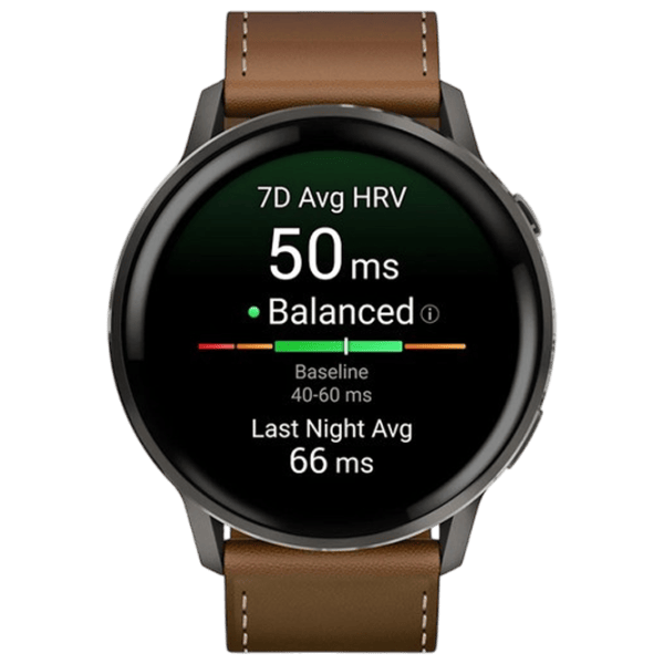 Умные часы Garmin Venu 4  1.4" / 45 мм / Черный - Коричневый / 010-03014-03 photo 2 Умные часы Garmin Venu 4  1.4" / 45 мм / Черный - Коричневый / 010-03014-03 photo 2