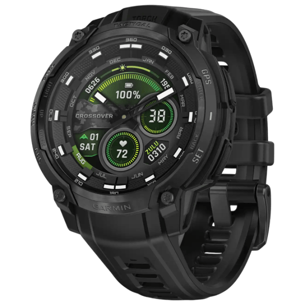 Ceas inteligent Garmin Instinct Crossover  1.2" / 23 mm / Black - Black / 010-03398-02 photo 1