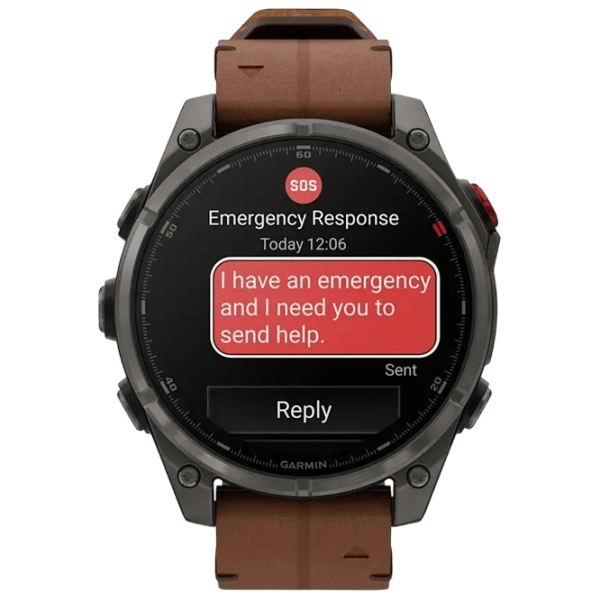 Умные часы Garmin Fenix 8 Pro  1.4" / 47 мм / Серый - Коричневый / 010-03198-40 photo 2 Умные часы Garmin Fenix 8 Pro  1.4" / 47 мм / Серый - Коричневый / 010-03198-40 photo 2