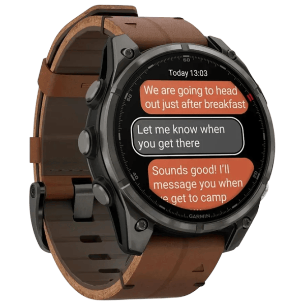 Умные часы Garmin Fenix 8 Pro  1.4" / 47 мм / Серый - Коричневый / 010-03198-40 photo 3 Умные часы Garmin Fenix 8 Pro  1.4" / 47 мм / Серый - Коричневый / 010-03198-40 photo 3