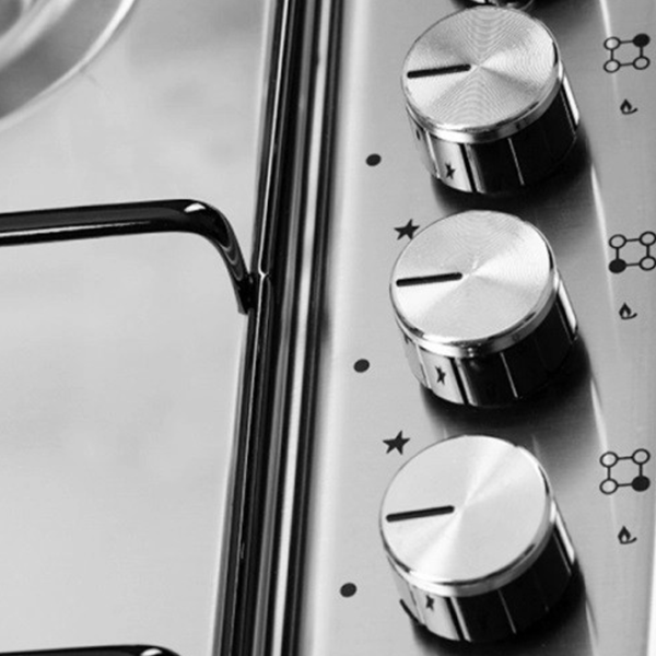 Plită încorporabilă pe gaz HAUSBERG HB-555IN Inox / Inox photo 3