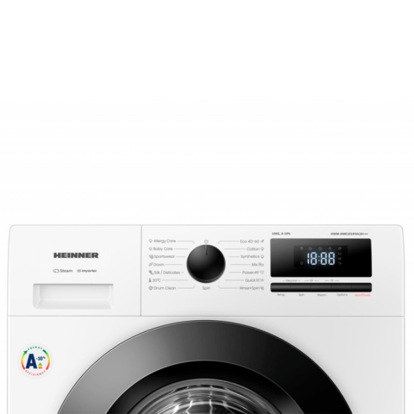 Mașină de spălat Heinner HWM-HME1014IVA10+++ 10 kg / 1400 rpm / White photo 3 Mașină de spălat Heinner HWM-HME1014IVA10+++ 10 kg / 1400 rpm / White photo 3