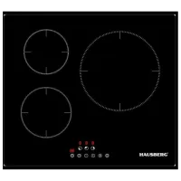 Электрическая варочная панель HAUSBERG HB-1530 6000 Вт / Черный