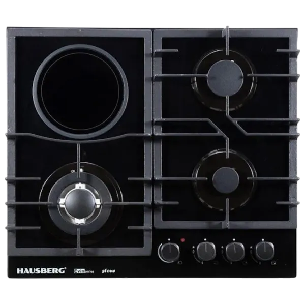 Газовая варочная панель HAUSBERG HB-1538 Закаленное стекло / Черный photo 1