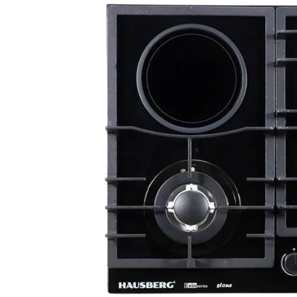Газовая варочная панель HAUSBERG HB-1538 Закаленное стекло / Черный photo 2