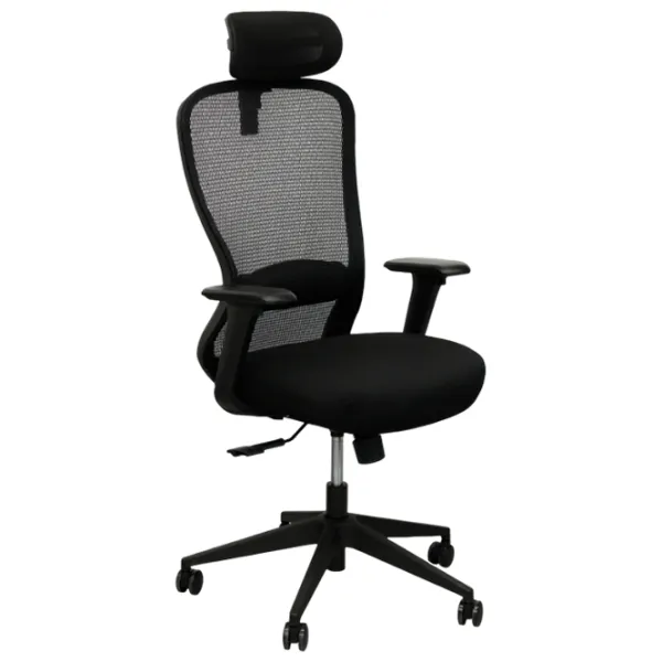 Fotoliu de birou DecoPrim Solaris Placaj / Black  photo 1