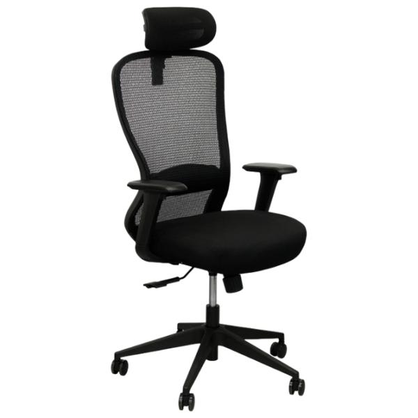 Fotoliu de birou DecoPrim Solaris Placaj / Black  photo 1