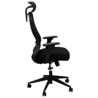 Fotoliu de birou DecoPrim Solaris Placaj / Black photo 2