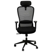 Fotoliu de birou DecoPrim Solaris Placaj / Black photo 3