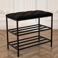 Etajeră pentru încălțăminte Nex Home Teddy 52 x 80 x 32 /Black /Black photo 2