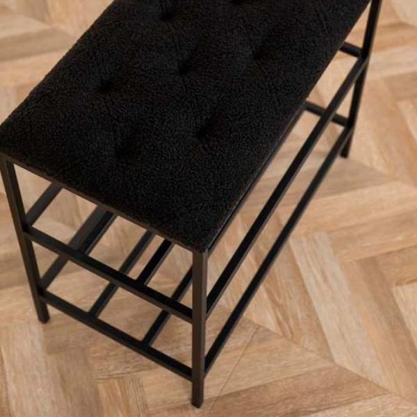 Стеллаж для обуви Nex Home Teddy 52 x 80 x 32см /Black /Черный photo 3 Стеллаж для обуви Nex Home Teddy 52 x 80 x 32см /Black /Черный photo 3