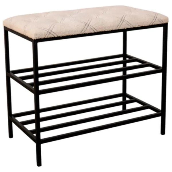 Стеллаж для обуви Nex Home Teddy 52 x 80 x 32см /Black /Светло-Бежевый photo 1 Стеллаж для обуви Nex Home Teddy 52 x 80 x 32см /Black /Светло-Бежевый photo 1